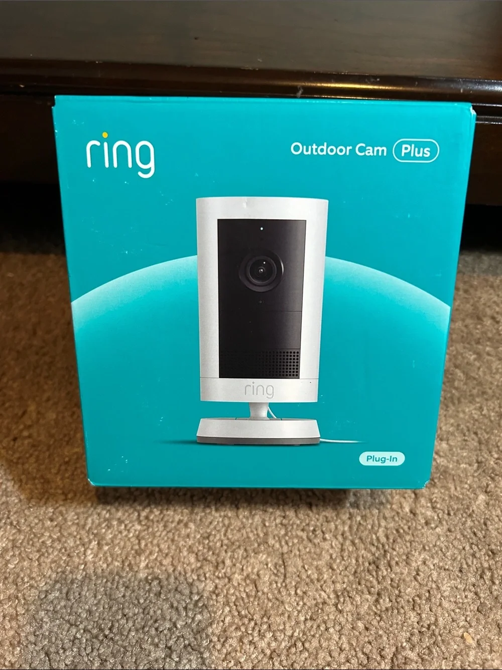 Ring Outdoor Cam Plus - Teal and Silver Packaging